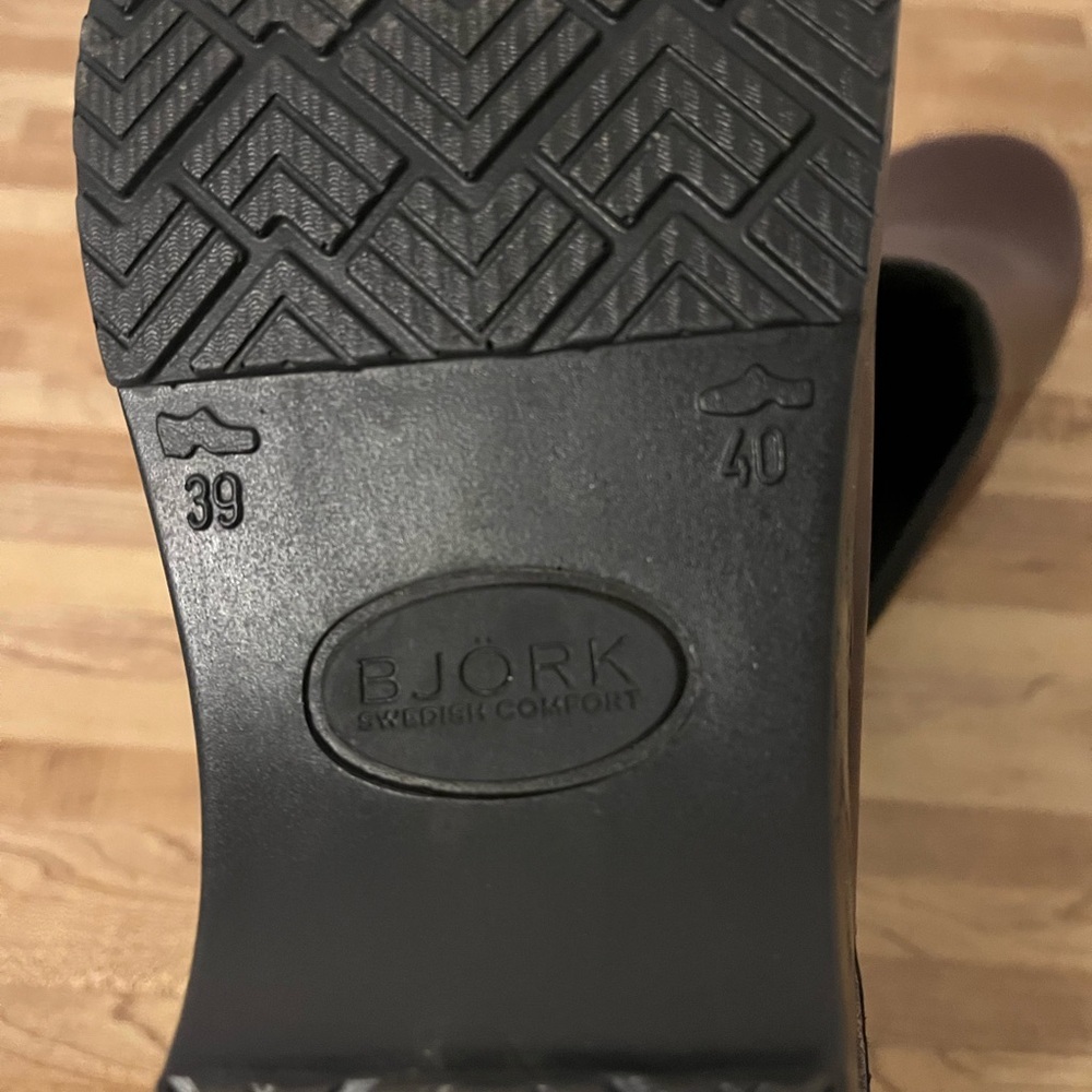 Björk Brown Slip On Mules Round Toe Clogs Swedish Comfort Shoes Sz 40 (9/9.5 US) - Picture 6 of 10